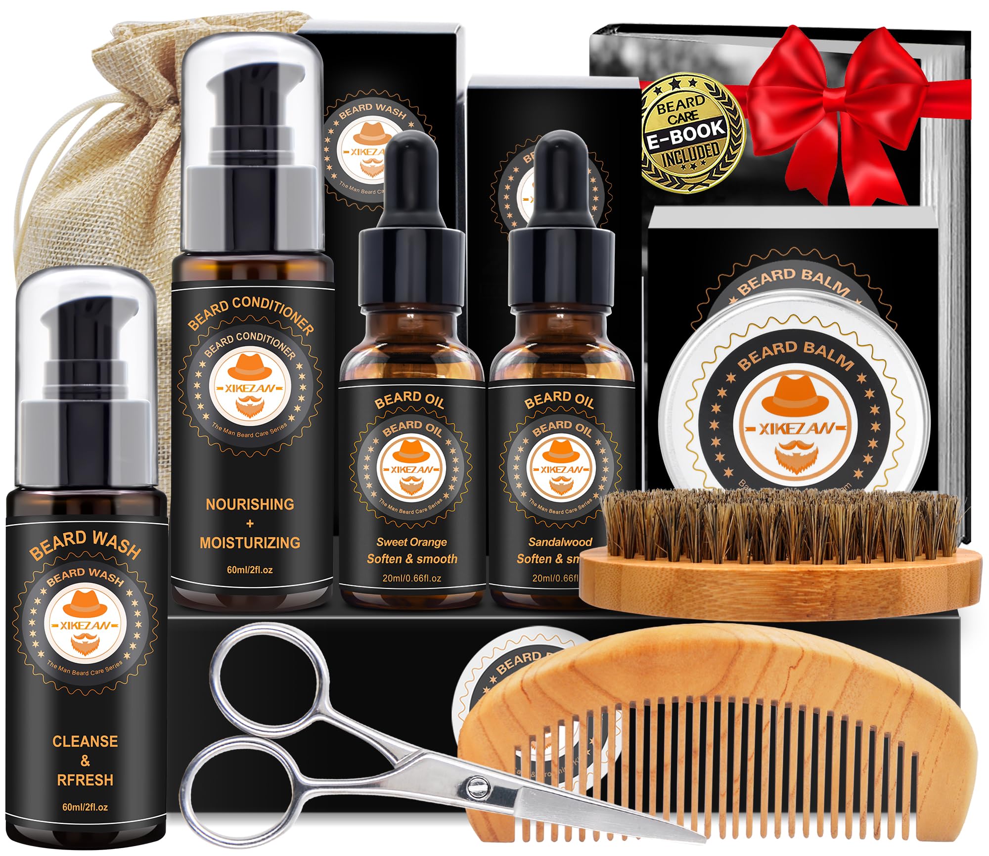 Amazon.com: XIKEZAN Beard Kit for Men Grooming & Care w/Beard